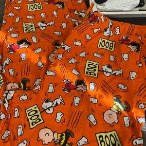 Peanuts Orange Halloween Pajama Pants